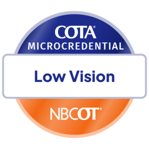 Microcredential Low Vision digital badge